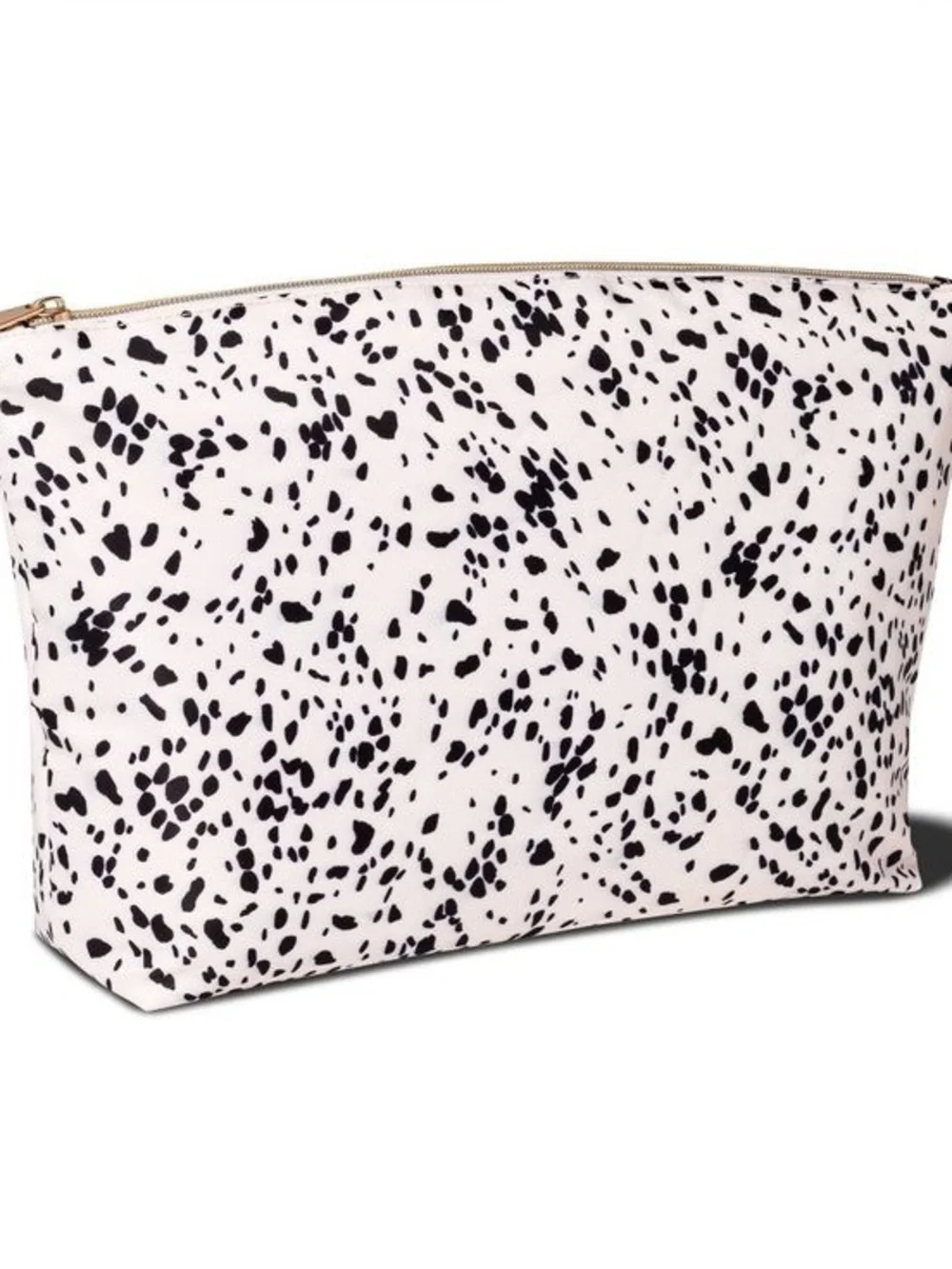 Large Spot Cosmetic Pouch in White and Black